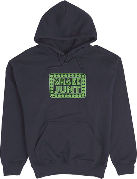 SHAKE JUNT BOX LOGO HOODY SWEATSHIRT SMALL NAVY GRN