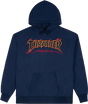 THRASHER CRACKED BY EXTEENAGER HOODIE SMALL NAVY