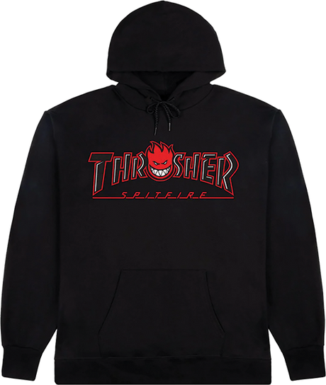 THRASHER SF BIG HEAD OUTLINE HOODIE SWEATSHIRT SMALL BLACK