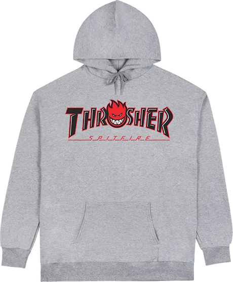 THRASHER SF BIG HEAD OUTLINE HOODIE SWEATSHIRT XLARGE ASH