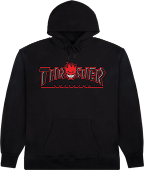 THRASHER SF BIG HEAD OUTLINE HOODIE SWEATSHIRT XLARGE BLACK