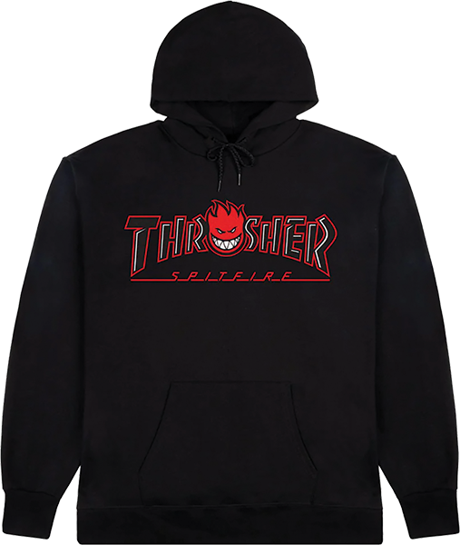 THRASHER SF BIG HEAD OUTLINE HOODIE SWEATSHIRT XLARGE BLACK