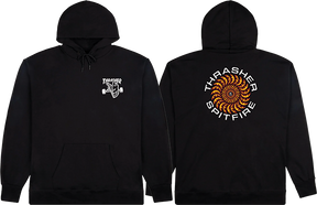 THRASHER SF CLASSIC SWIRL HOODIE SWEATSHIRT LARGE BLACK