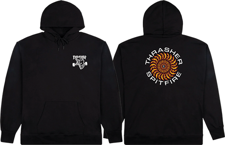 THRASHER SF CLASSIC SWIRL HOODIE SWEATSHIRT XLARGE BLACK