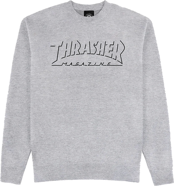 THRASHER SHADOW MAG LOGO CREWNECK MEDIUM SPORT GREY