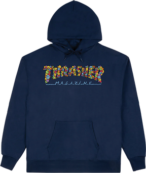 THRASHER SPANKY LONG SMILE HOODIE SWEATSHIRT MEDIUM-NAVY