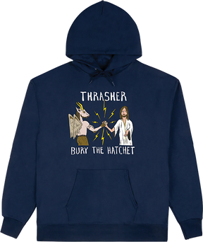 THRASHER TOY MACHINE BTH HOODIE SWEATSHIRT LARGE-NAVY