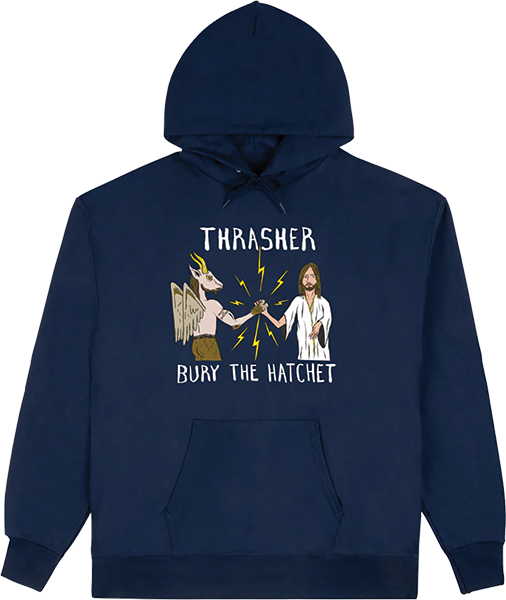THRASHER TOY MACHINE BTH HOODIE SWEATSHIRT LARGE-NAVY