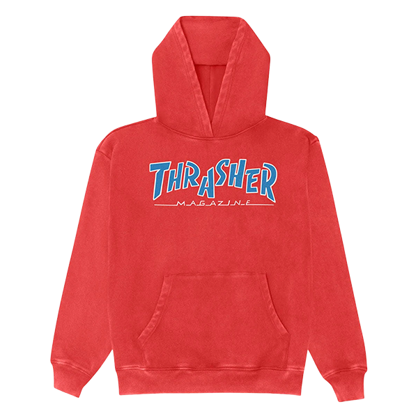 THRASHER PARRA MAG VINTAGE HOODIE SMALL RED
