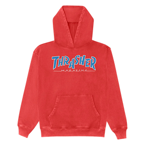 THRASHER PARRA MAG VINTAGE HOODIE SMALL RED