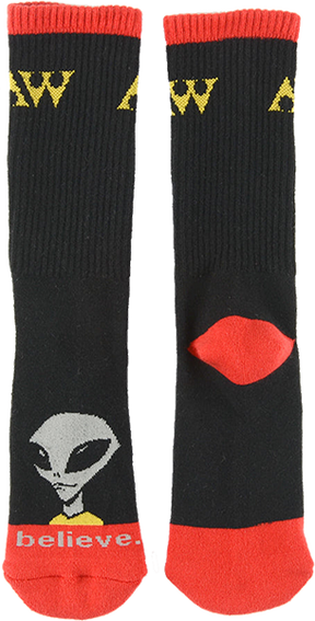 ALIEN WORKSHOP VISITOR CREW SOCKS BLACK 1pr