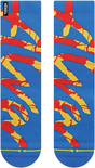 ALVA SPLATTER MERGE4 CREW SOCK BLUE