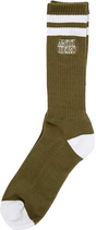 ANTI HERO BLACK HERO OUTLINE CREW SOCK OLIVE/WHT