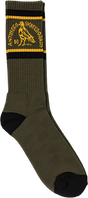 ANTI HERO CLUBHOUSE CREW SOCK OLIVE/GOLD/BLACK