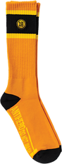 ANTI HERO HECHO POR SKATE EMB CREW SOCK ORANGE/YEL/BLK
