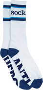 ANTI HERO SOCK LOGO CREW SOCK WHITE/NAVY/CYAN