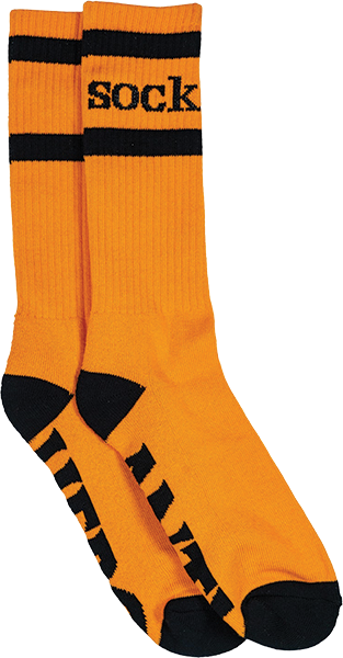 ANTI HERO SOCK LOGO CREW SOCK ORANGE/BLACK