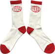 BAKER OVAL CREW SOCKS WHITE/RED
