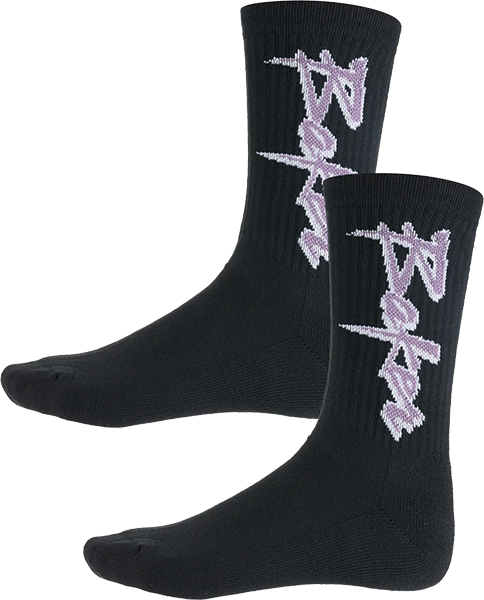 BAKER PURPLE PAIN CREW SOCKS BLACK