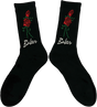BAKER ROSES CREW SOCKS BLACK