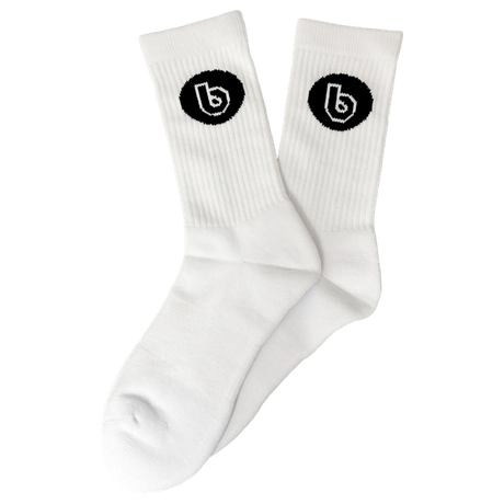 BIRDHOUSE B LOGO SOCKS WHITE
