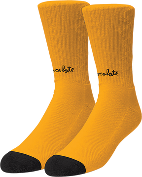 CHOCOLATE LOST CHUNK SOCKS GOLD/BLK 1pr
