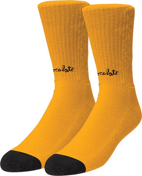 CHOCOLATE LOST CHUNK SOCKS GOLD/BLK 1pr