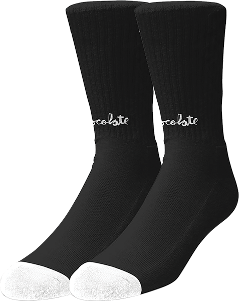 CHOCOLATE LOST CHUNK SOCKS BLACK WHT 1pr