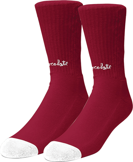 CHOCOLATE LOST CHUNK SOCKS RED/WHT 1pr