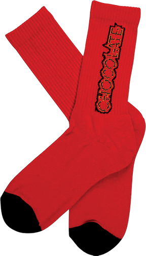 CHOCOLATE PARLIAMENT CREW SOCKS RED 1pr