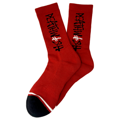 DEATHWISH DEATHSPRAY CHERRY SOCKS RED