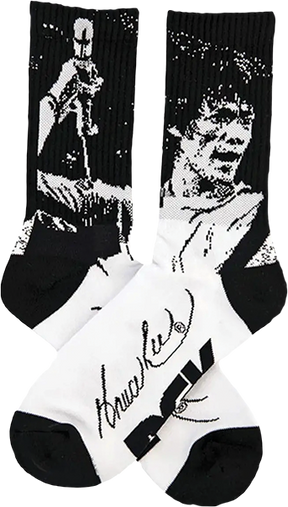 DGK BRUCE LEE IMPACT CREW SOCKS WHITE