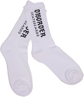 DISORDER LOGO CREW SOCKS WHT/BLK