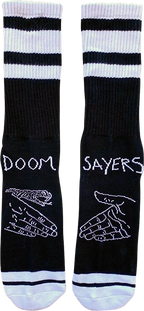 DOOM SAYERS SNAKE SHAKE CREW SOCKS BLK/WHT 1 pair