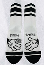 DOOM SAYERS TOON SHAKE CREW SOCKS WHITE/BLK 1pr