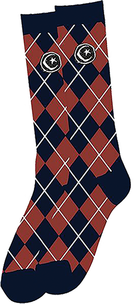 FOUNDATION ARGYLE TALL SOCKS CLAY/NAVY 1pr