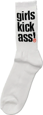 FOUNDATION GIRLS KICK ASS CREW SOCKS WHITE 1pr