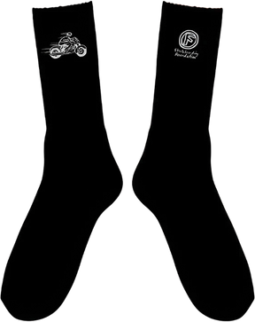 FOUNDATION MOTO CREW SOCKS BLACK 1pr