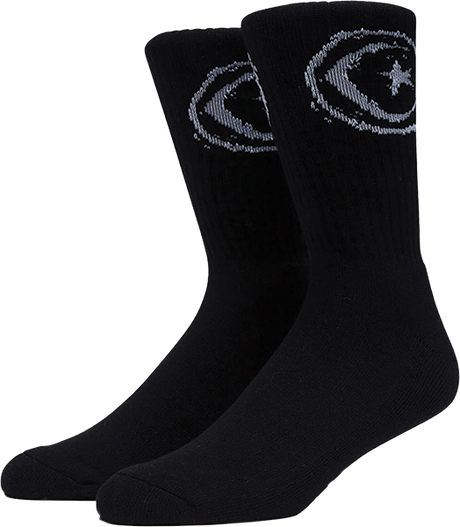 FOUNDATION STAR AND MOON SOCKS BLACK 1pr