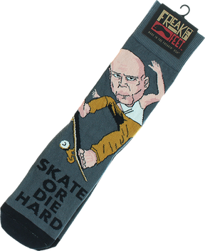 FREAKER SKATE OR DIE HARD CREW SOCKS GREY/BLK 1pr