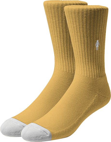 GIRL OG CREW SOCKS MUSTARD