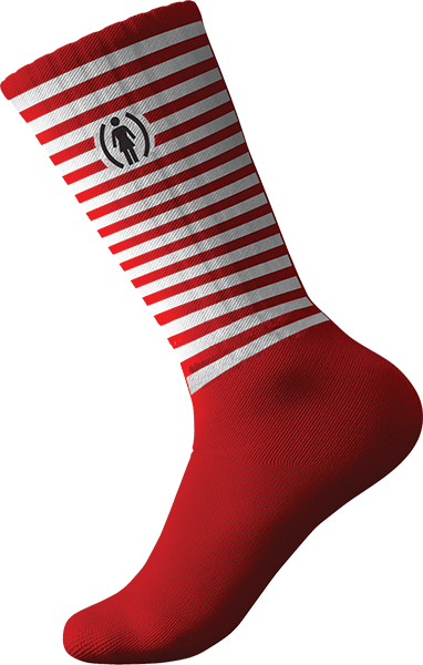 GIRL (RED) STRIPES CREW SOCKS RED/WHT