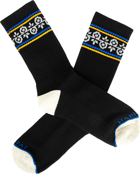 HABITAT GEO-POD CREW SOCKS BLACK 1pr