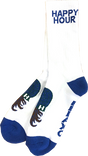 HAPPY HR MUCHO RELAXO CREW SOCKS WHT/BLU 1pr