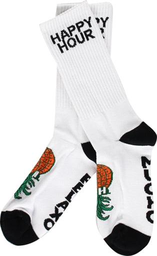 HAPPY HOUR MUCHO CREW SOCKS WHITE 1 pair