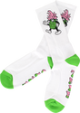 HAPPY HOUR DANCING P CREW SOCKS WHT/GRN