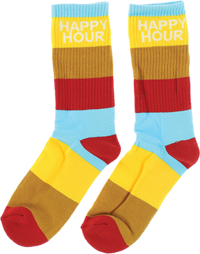 HAPPY HOUR STRIPES CREW SOCKS VINTAGE SOUL