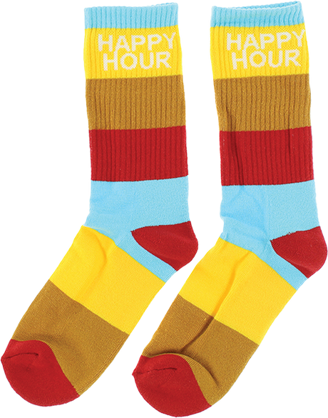 HAPPY HOUR STRIPES CREW SOCKS VINTAGE SOUL