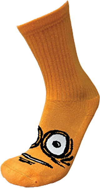 HEROIN BIG EGG CREW SOCKS NEON ORG