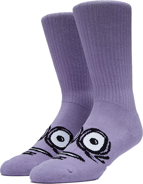 HEROIN BIG EGG CREW SOCKS LAVENDER